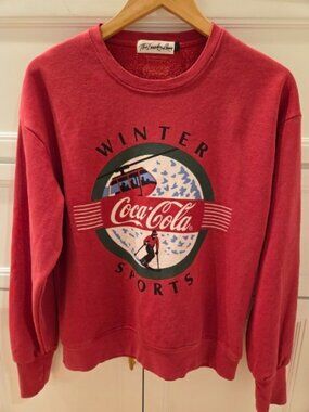 Vintage Men's Coca-Cola Red Crewneck Sweater from The Laundry Room (S)